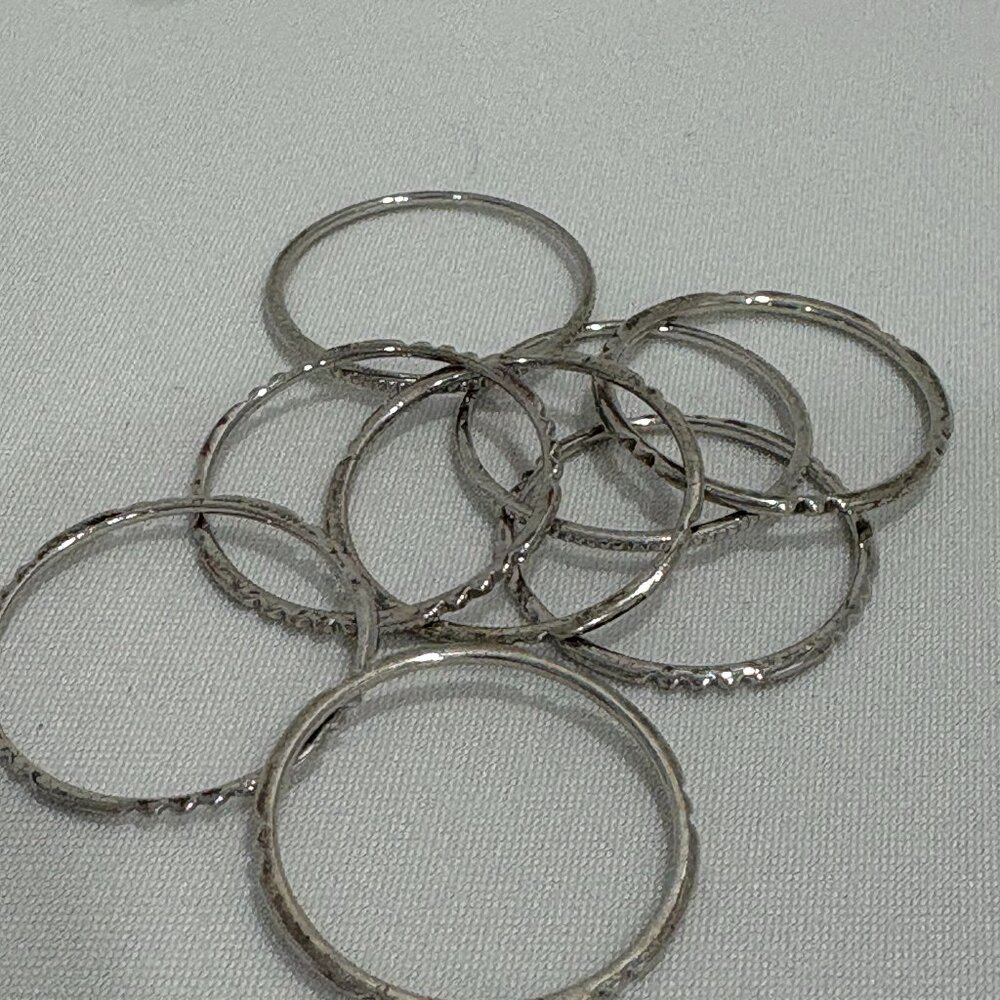 Silver Rings - size 7 - Picture 2 of 3
